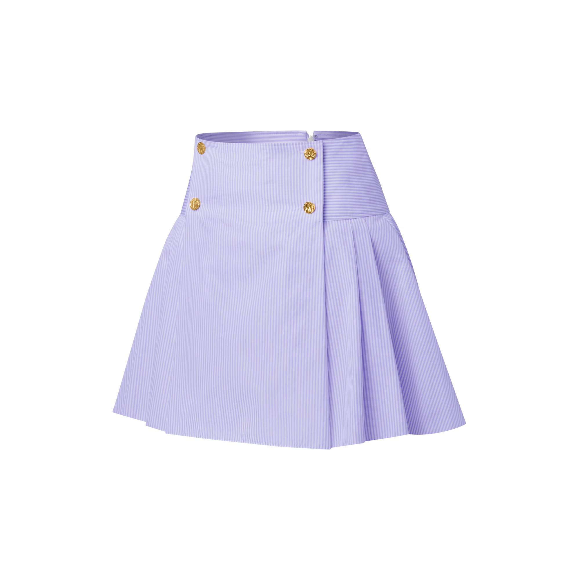 Striped Hammered Button Skirt - Ready-to-Wear 1AHZUE | LOUIS